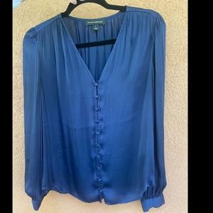 Navy blue silky top